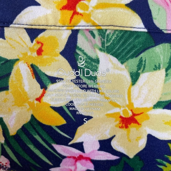 Cuddl Duds® Cozy Tiered Maxi Dress / Nightgown Size Small NWOT Tropical Floral - Picture 6 of 6